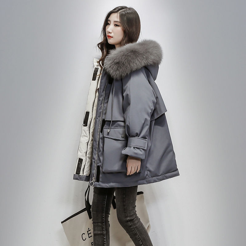 Veste d’hiver femme mi-long – Coupe ample et confort en coton
