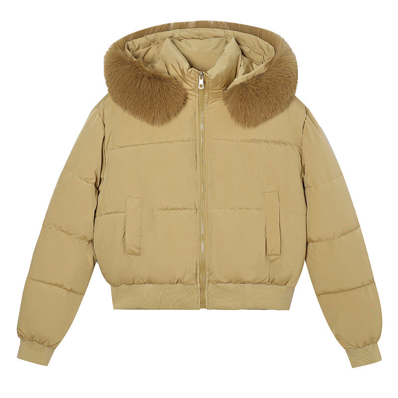 Veste Femme à Capuche avec Col en Fourrure – Élégance et Chaleur au Quotidien