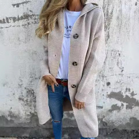 Manteaux en maille mi-longue femme