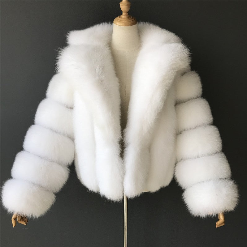 Manteau femme en fausse fourrure effet renard – Élégance & chaleur