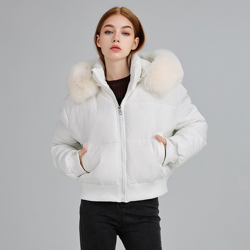 Veste Femme à Capuche avec Col en Fourrure – Élégance et Chaleur au Quotidien
