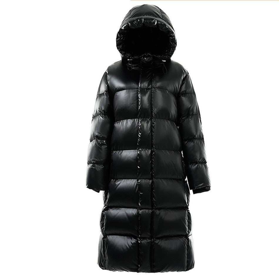 Veste Long Noir en Duvet – Élégance & Chaleur