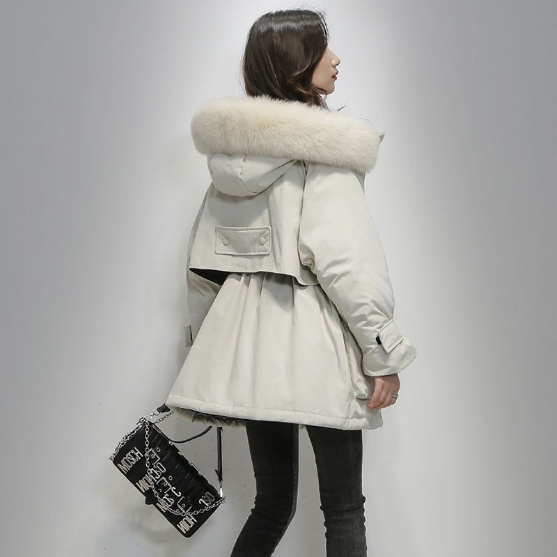 Veste d’hiver femme mi-long – Coupe ample et confort en coton