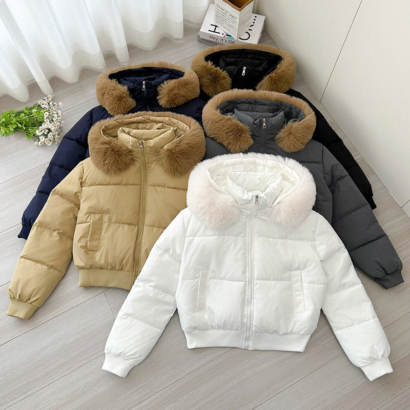 Veste Femme à Capuche avec Col en Fourrure – Élégance et Chaleur au Quotidien