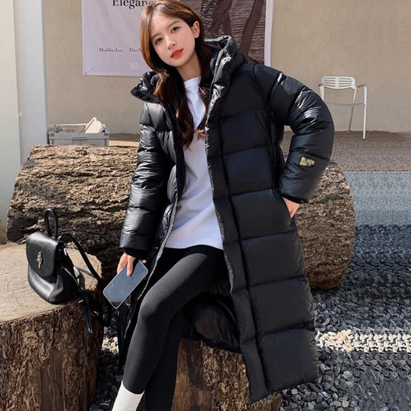Veste Long Noir en Duvet – Élégance & Chaleur