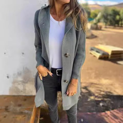 Manteaux en maille mi-longue femme