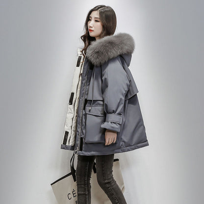 Veste d’hiver femme mi-long – Coupe ample et confort en coton