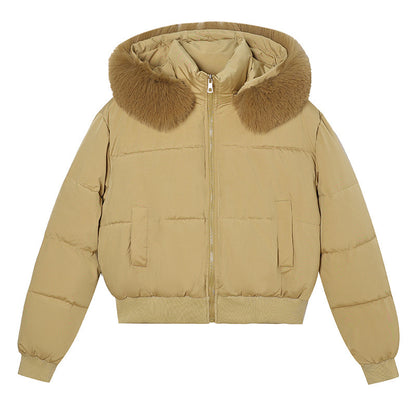 Veste Femme à Capuche avec Col en Fourrure – Élégance et Chaleur au Quotidien