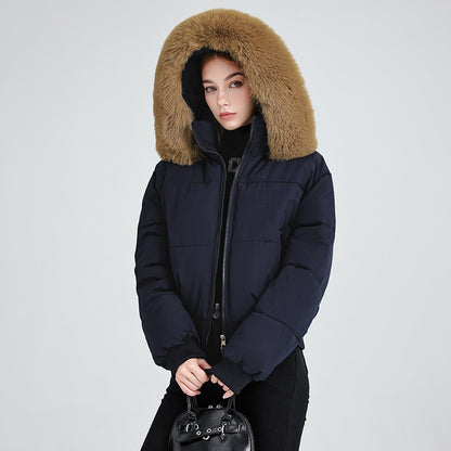 Veste Femme à Capuche avec Col en Fourrure – Élégance et Chaleur au Quotidien