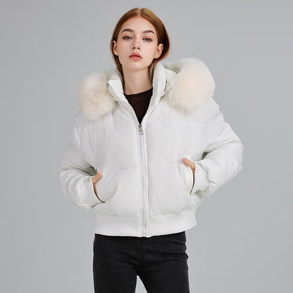 Veste Femme à Capuche avec Col en Fourrure – Élégance et Chaleur au Quotidien