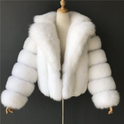 Manteau femme en fausse fourrure effet renard – Élégance & chaleur
