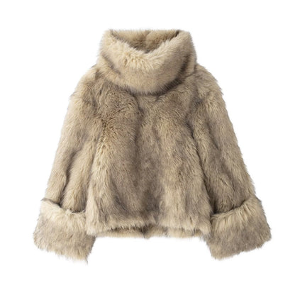 Manteau en fausse fourrure oversize pour femme – Élégance & douceur